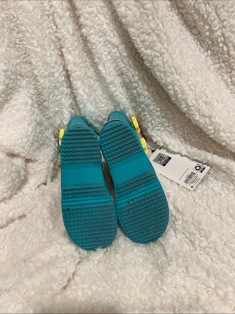 Girls Unicorn Rain Boots in Teal and Pink
